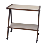 Service rolling feet wood and formica 1950