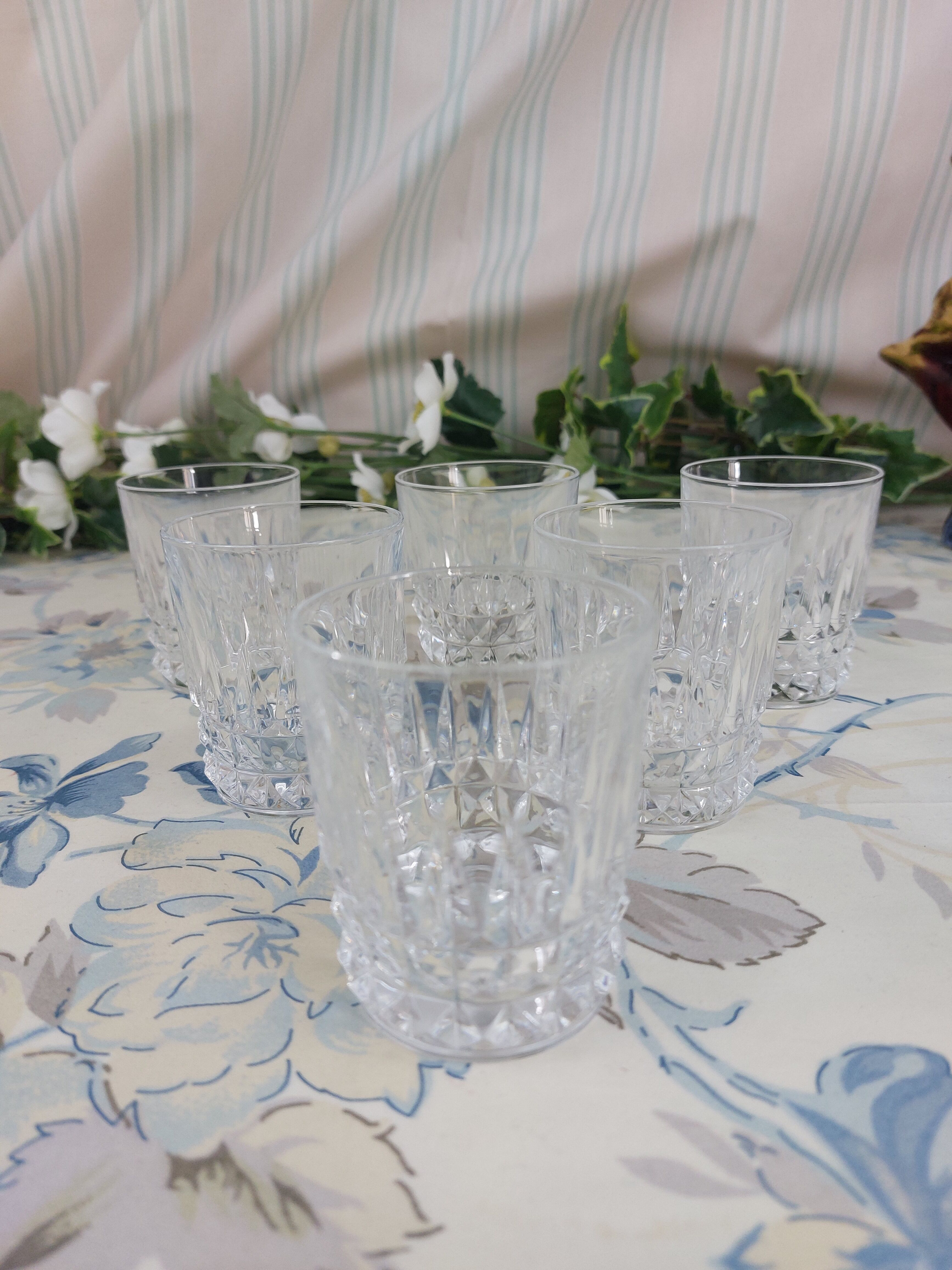 Set de 6 verres en cristal