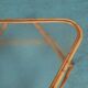 Vintage rattan coffee table from the sixties, bohemian rattan side table.