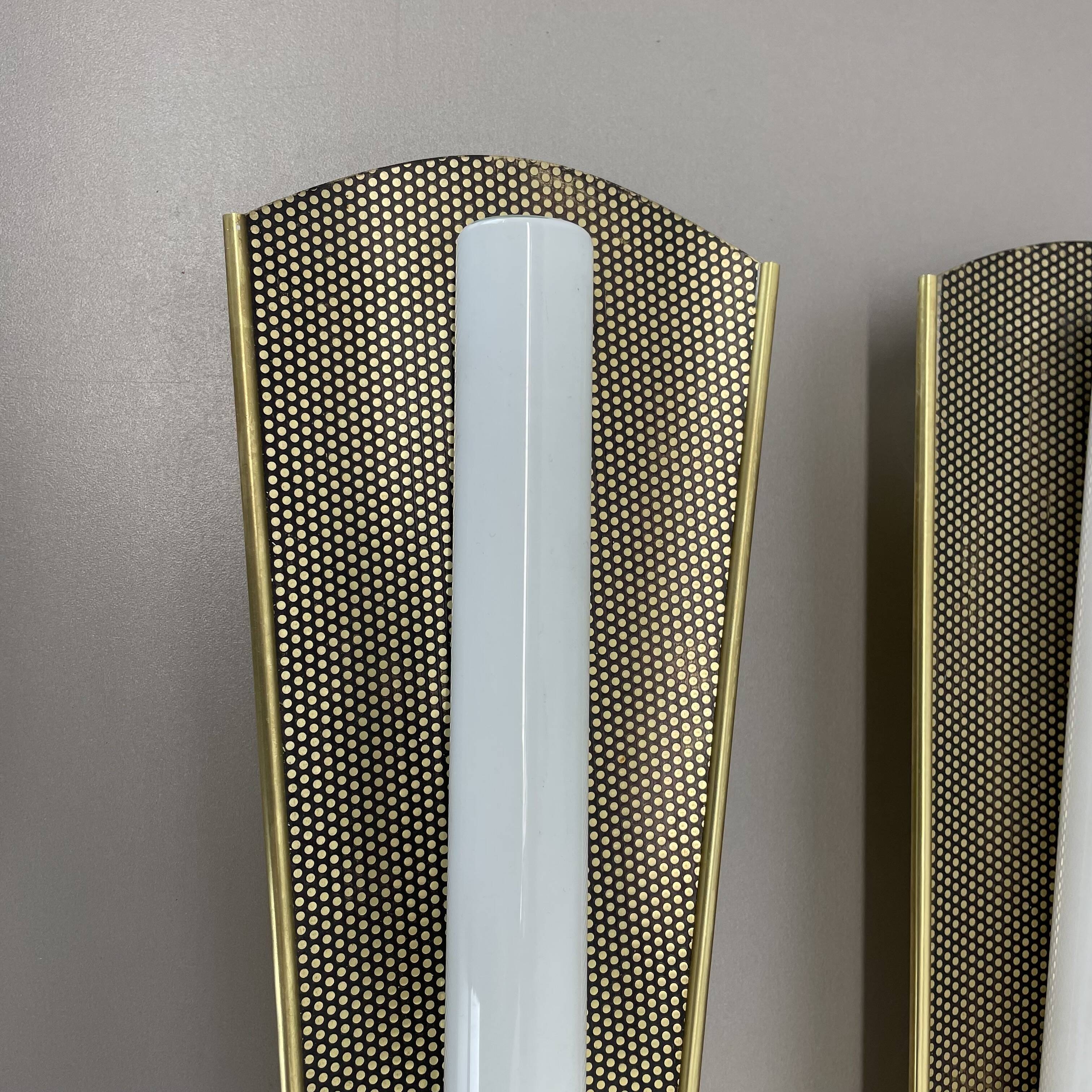 Set of 2 Large 37 cm Honeycomb Theatre Wall Light Elements, Germany, 1950s