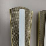 Set of 2 Large 37 cm Honeycomb Theatre Wall Light Elements, Germany, 1950s