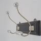 Coat rack 2 aluminium hooks