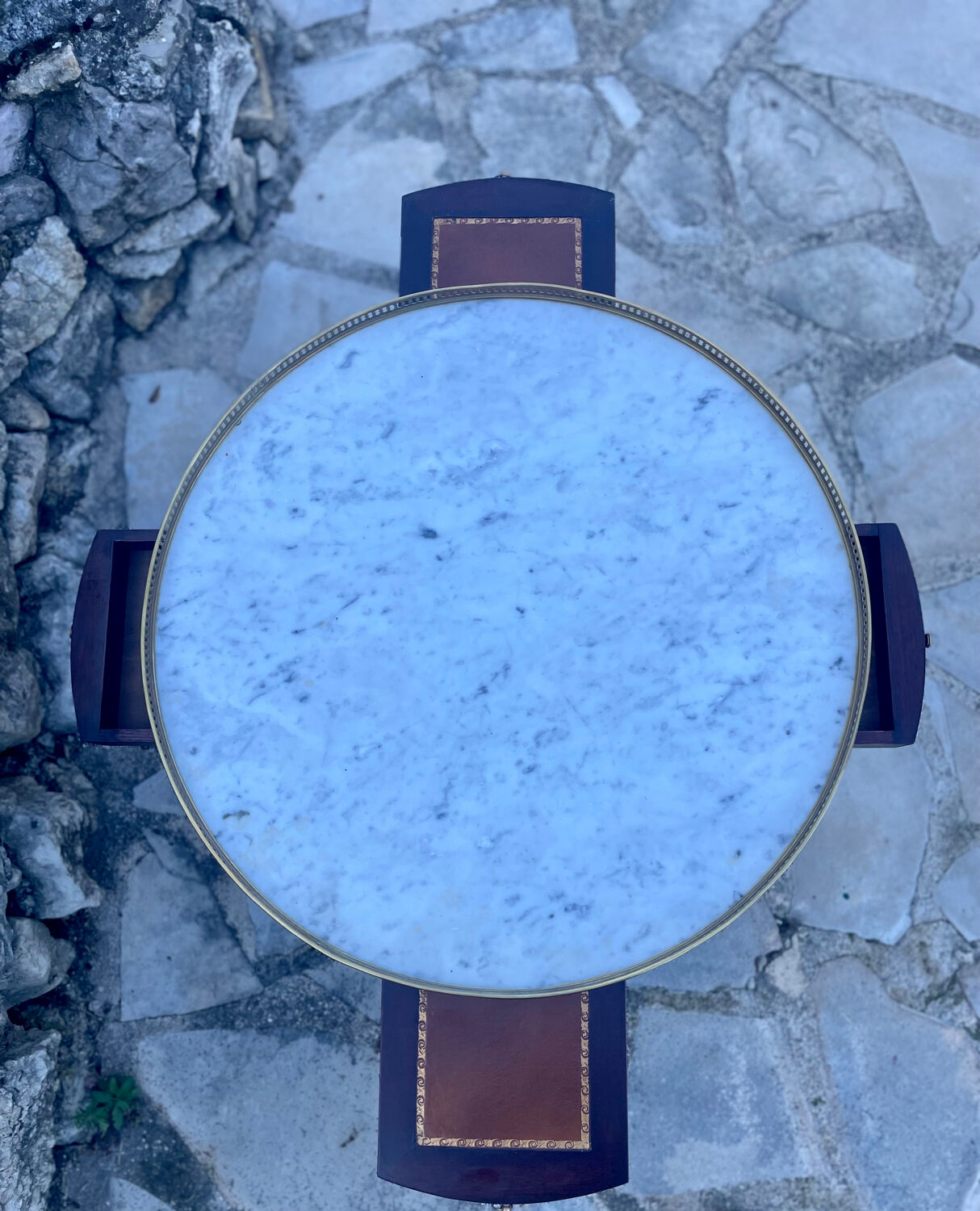 Mahogany hot water bottle table