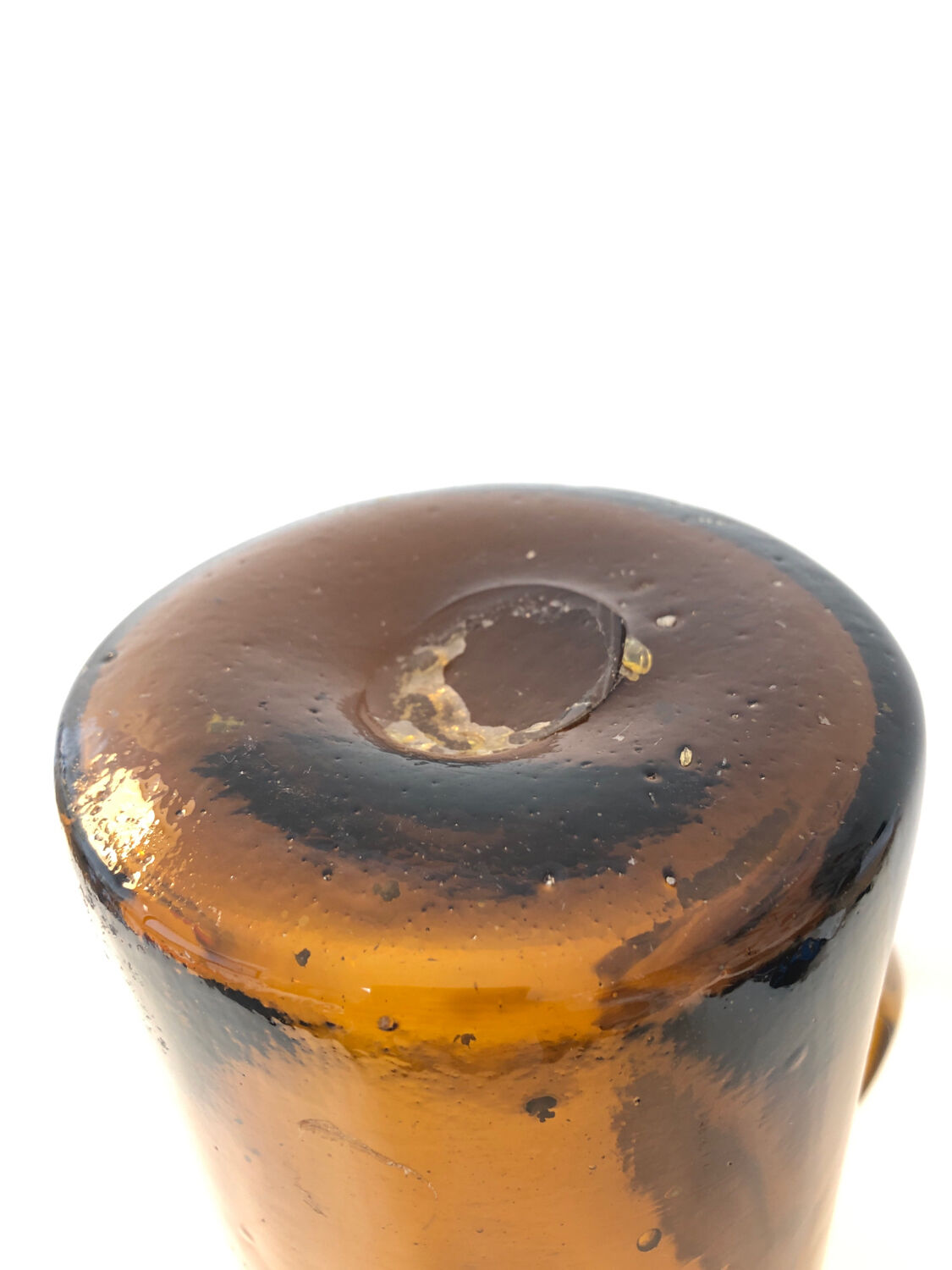 Broc water glass blown ochre, 1970