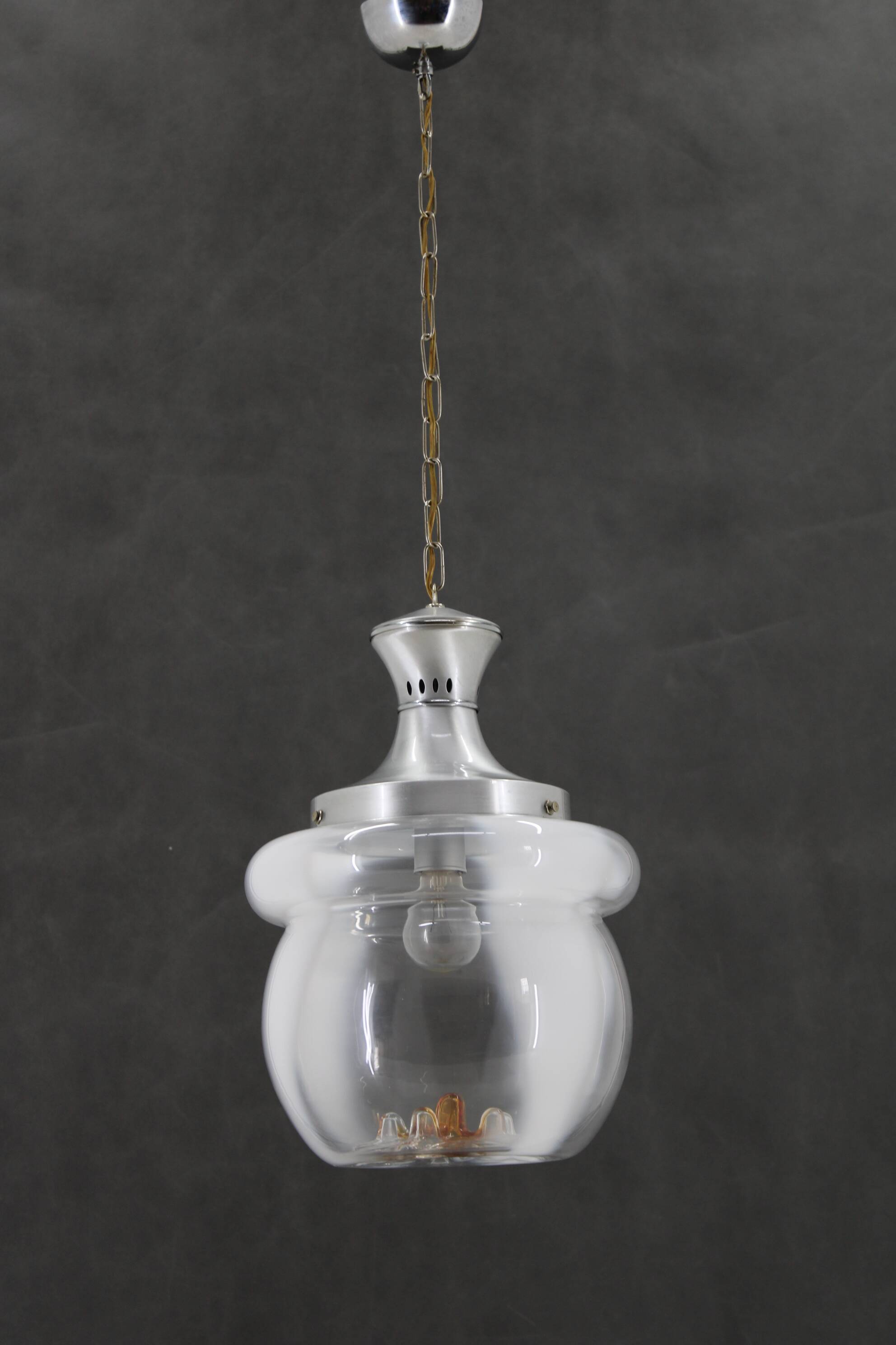 1970s Glass Murano Pendant Light , Italy