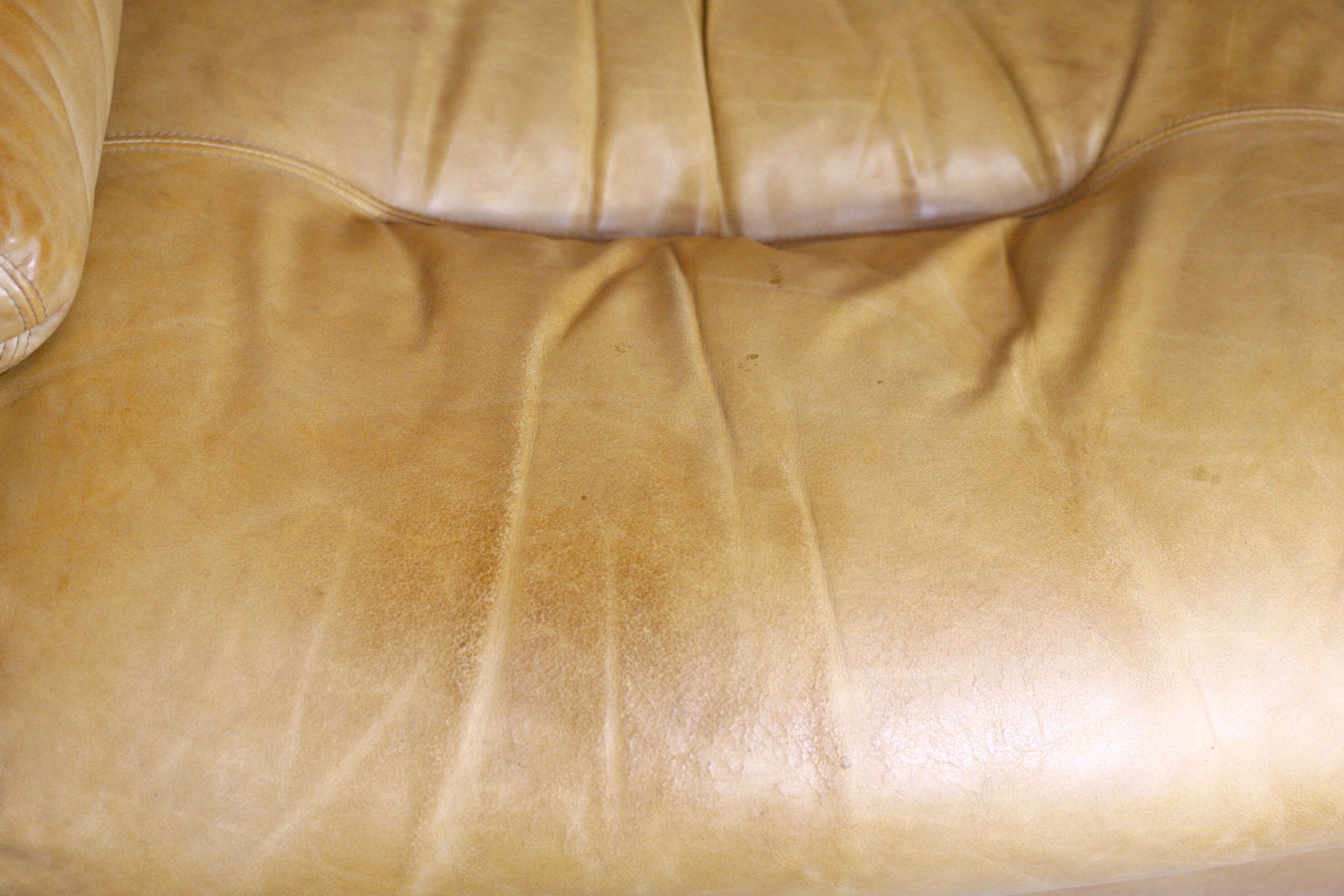 Leather sofa, Albany model, late 70's, Roset edition