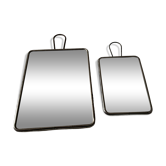 Pair of 1950s barber mirrors