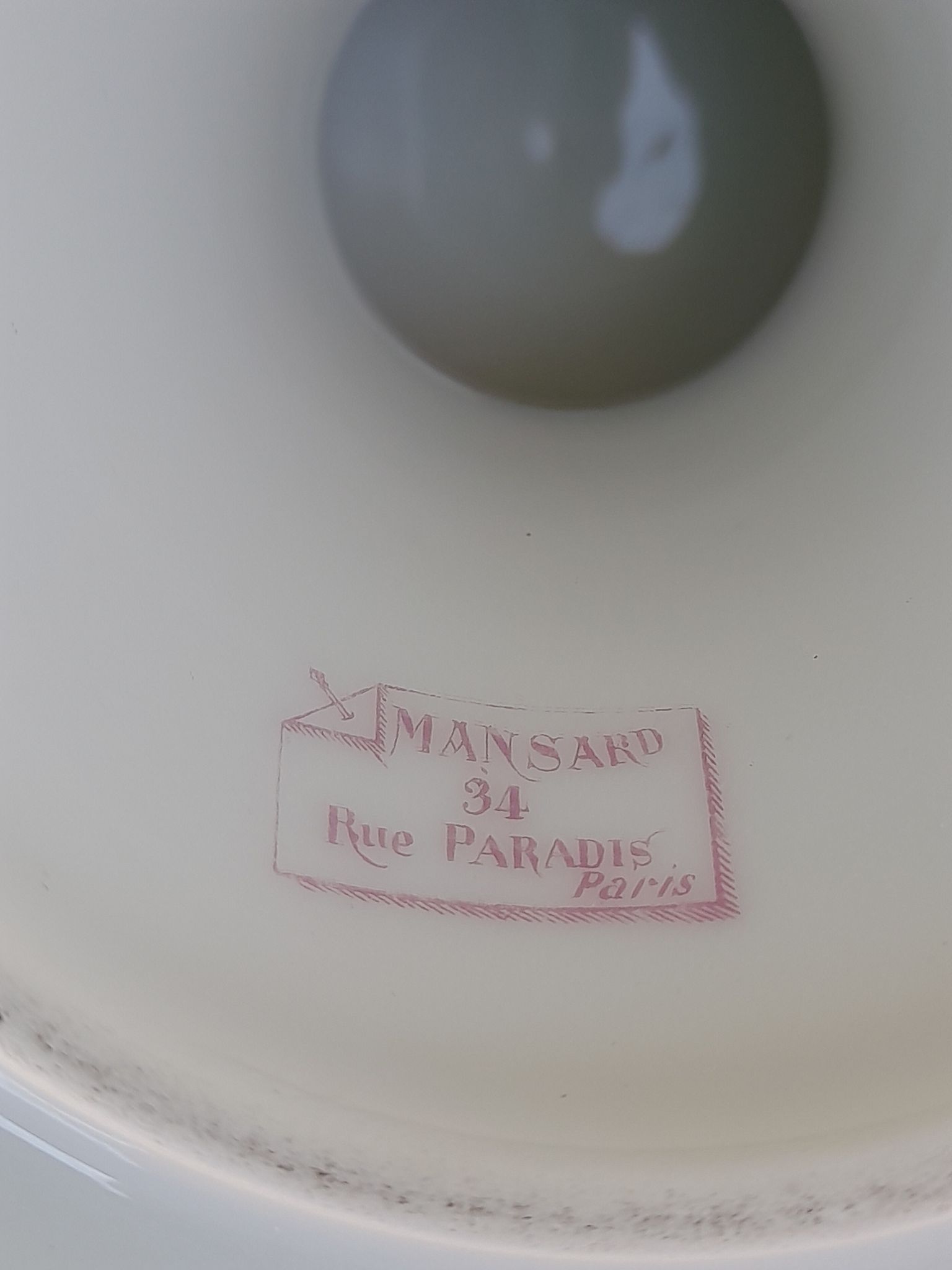 Compotier Mansard 34 rue du paradis diam 21 cm
