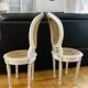 Pair of Louis XVI chairs from the late 19th century with checkerboard caning