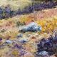 Oil painting landscape on canvas signed View of Provence