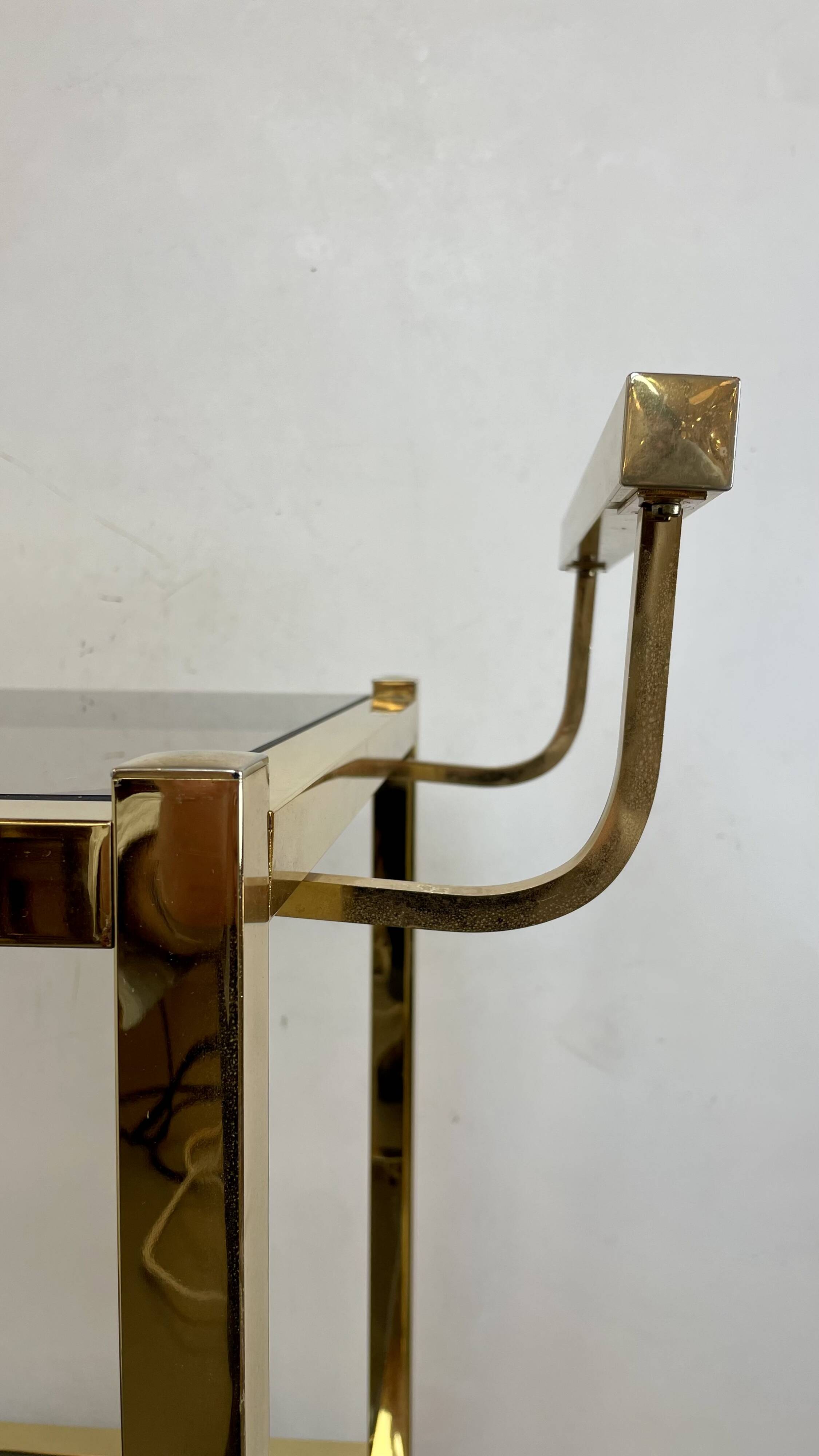 Hollywood Regency Gold Bar Cart, 1980s