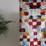 Boucherouite Berber carpet of Morocco 199 x 81 cm