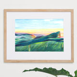 Original drawing "The pastures of the Vercors"