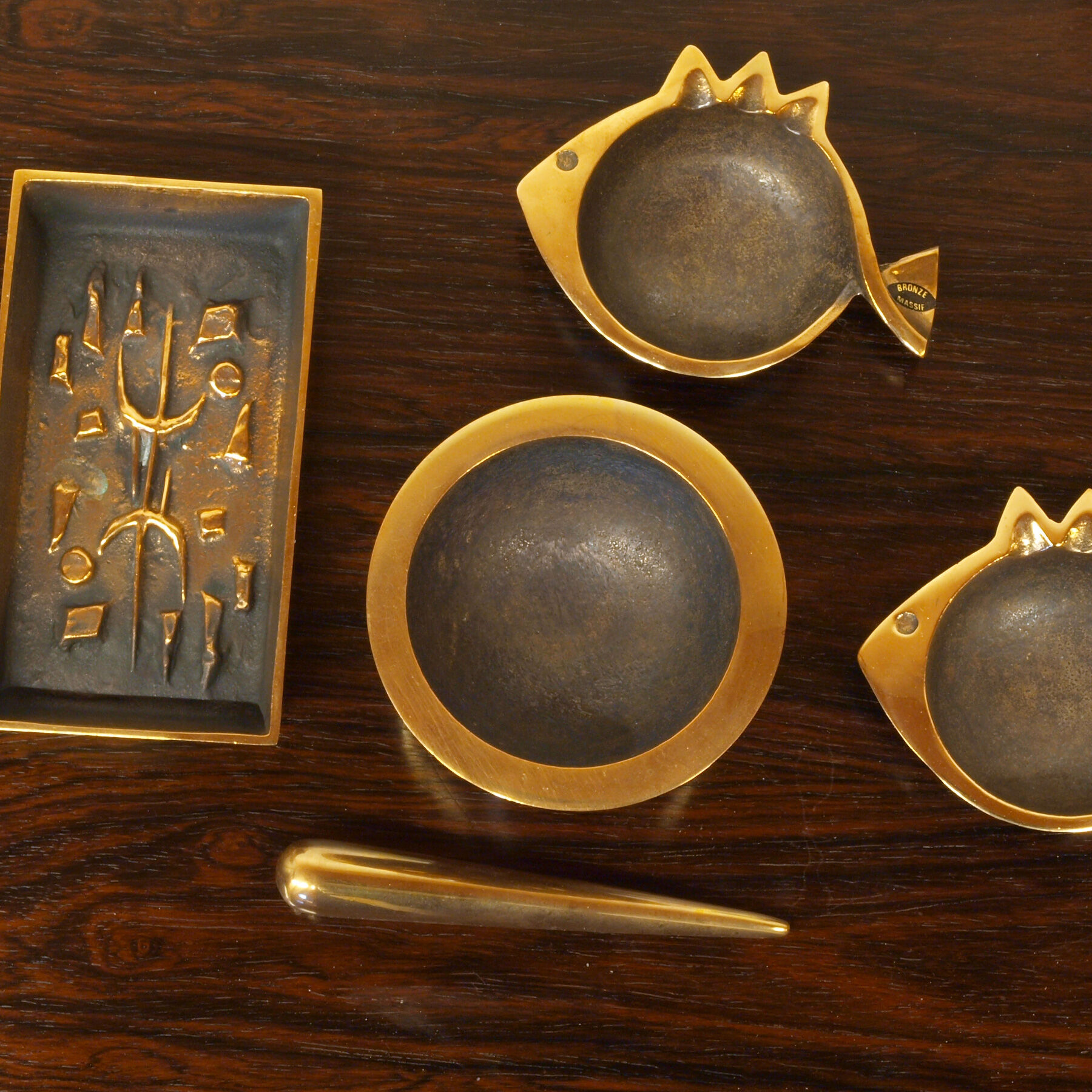 Jacques Lauterbach's bronze pestle ashtray, 1960s