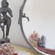 Large bevelled art deco mirror 66cm