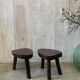 Paire de tabourets rustiques