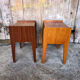 Pair of bedside table scandinavian vintage wood