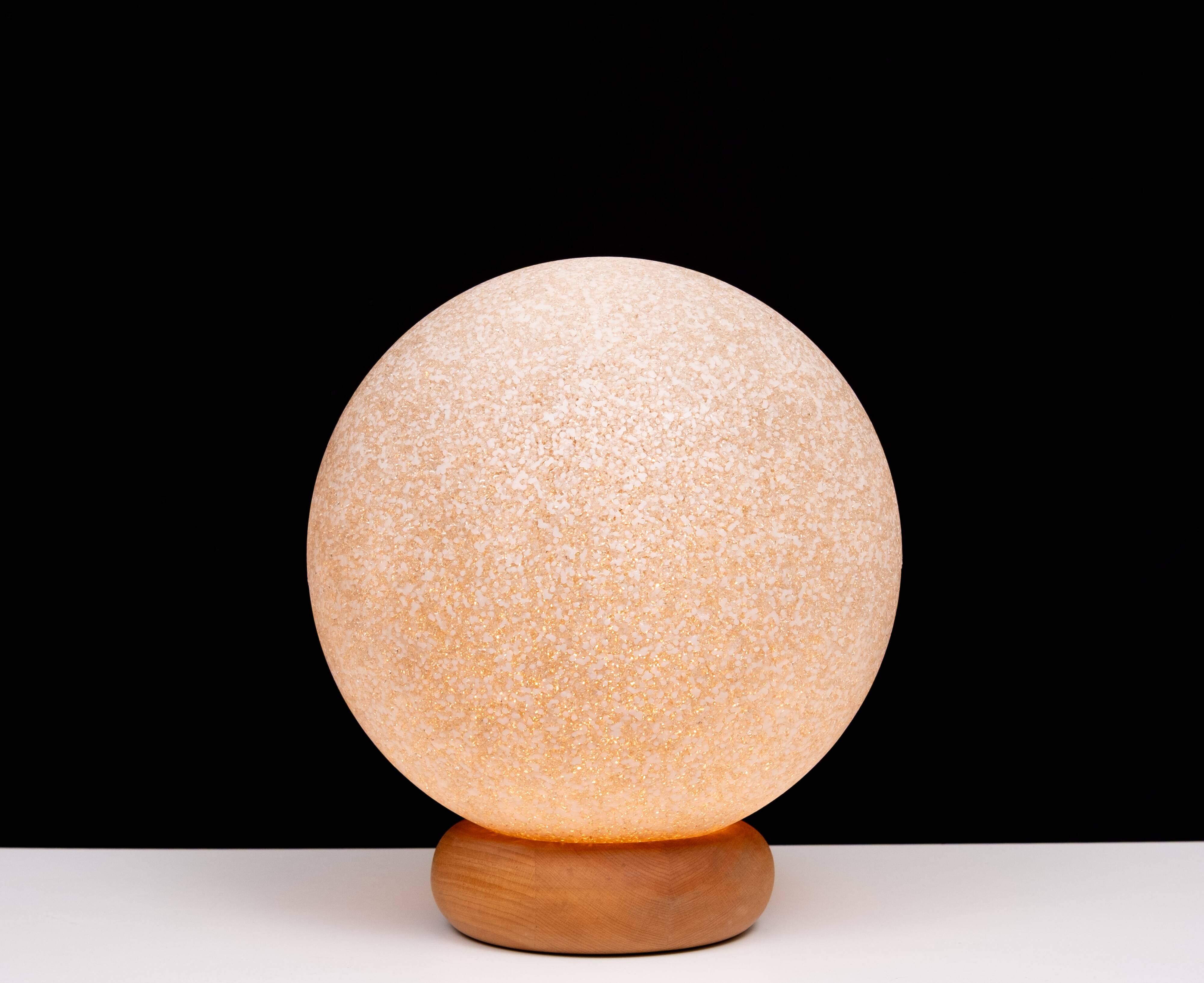 Ball lamp on Pine base 1970 France