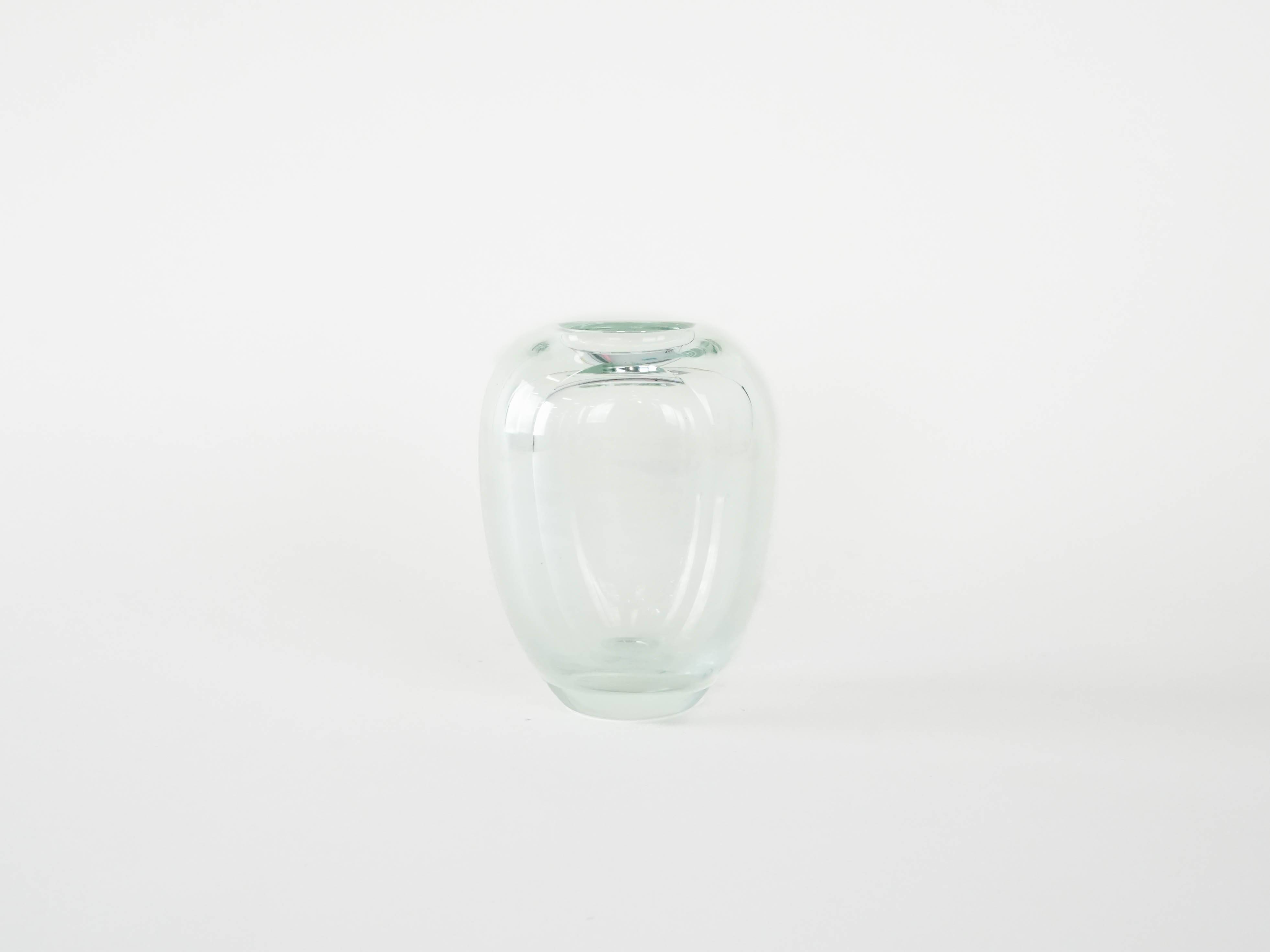 Glass vase, Danish design, 1960s, manufacturer: Holmegaard