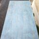 Antique table with spindle legs, patinated in celadon blue – solid wood – 19