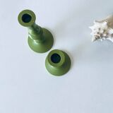 Pair of metal candlesticks