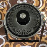 Everest chrome vintage ice bucket and its graphic patterned lid