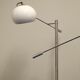 Lampadaire seventies en aluminium et chrome