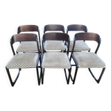 lot of 6 Baumann sled chairs