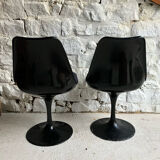 Pair of black Tulip chairs