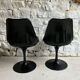 Paire de chaises tulipe noires