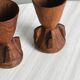 Pair of wooden egg cups