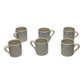 Set of six George Nelson espresso cups, mid-century modern