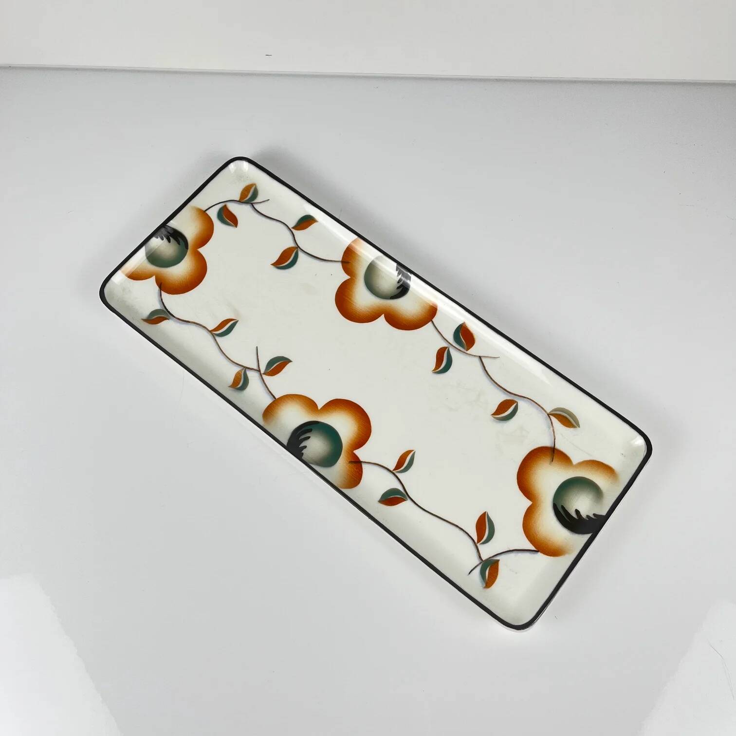 Cake dish with flower pattern, Max Roesler, Germany, 1930s/1940s