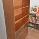 Vintage display cabinet in wood veneer, 1950s-1960s.