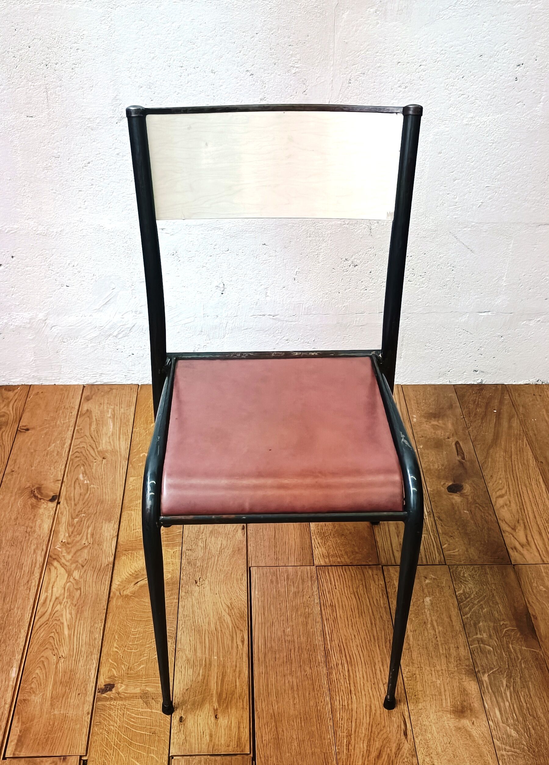 Vintage Mullca leather chair, 50s
