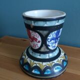 Candlestick holder signed André L'Helguen Keraluc Quimper