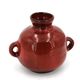 Blood red ceramic vase with handles by Max Idlas, 1960s.