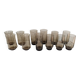 12 long drink glasses in smoked glass – 1970s