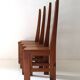 Set of 4 pinewood chairs by Sven Larsson / 1970s / Brutalism / Postmodern design