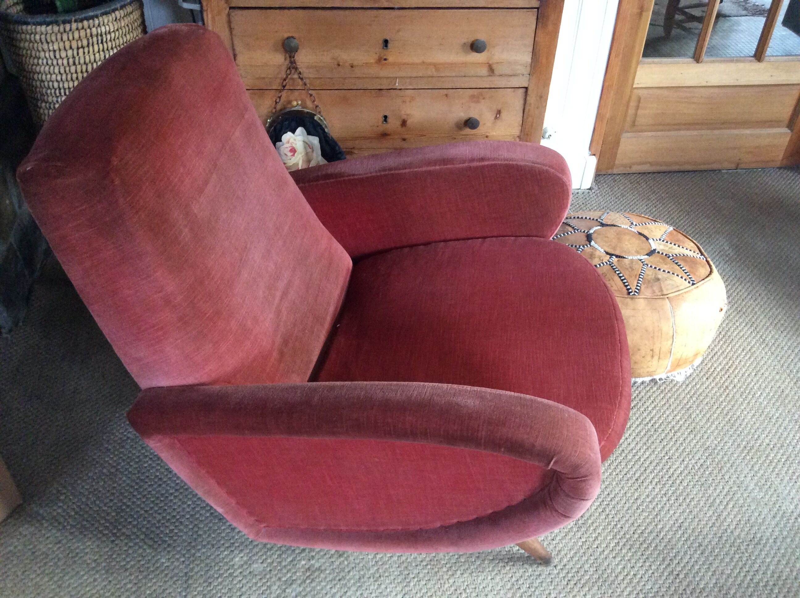 Velvet armchair