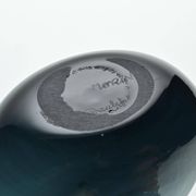 Cruche en verre soufflé bleu par Claude Morin, Dieulefit vers 1970