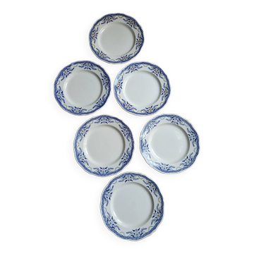 Lot de 6 assiettes à dessert Villeray de Luneville
