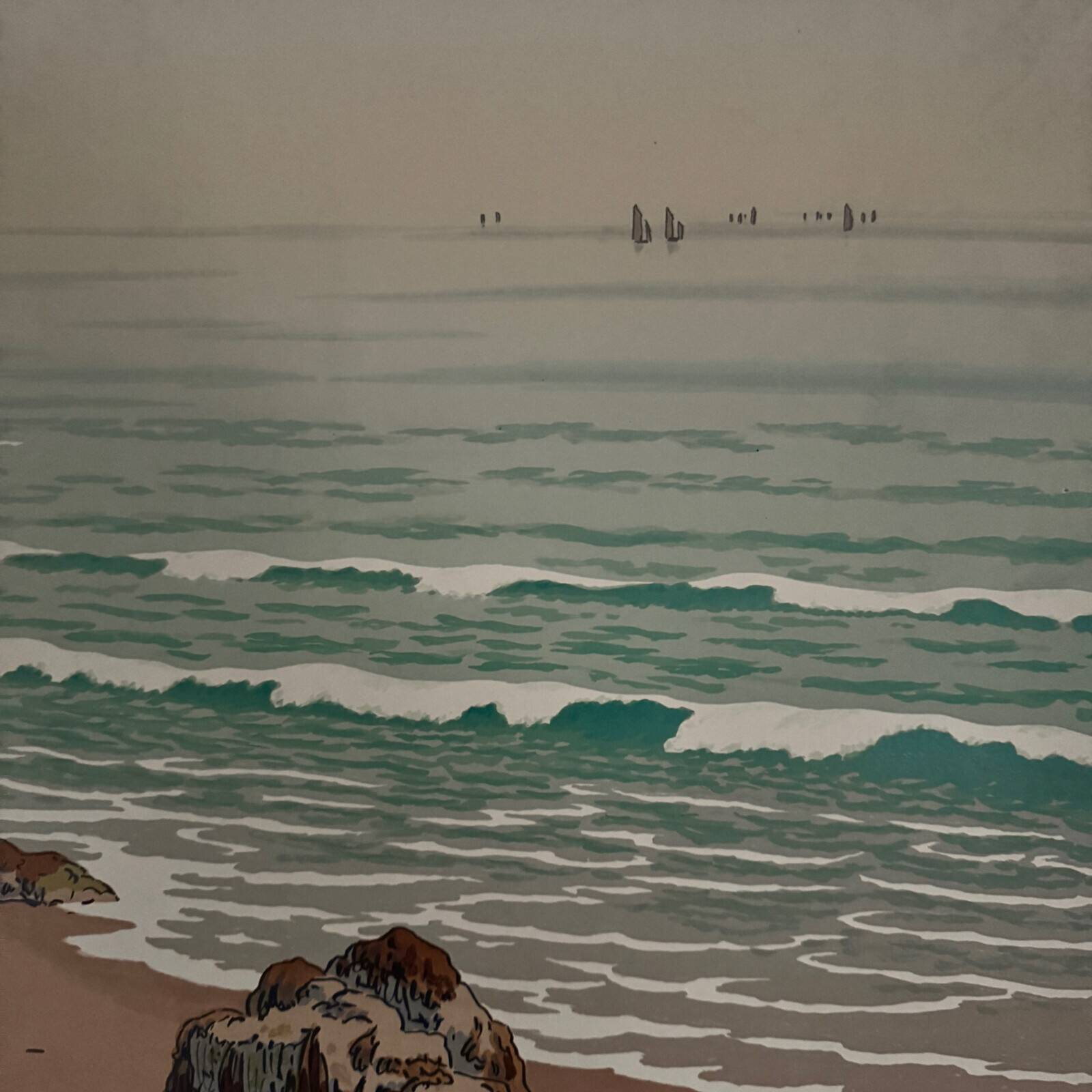 Lithograph by Henri Rivière Aspects of Nature - The Sea