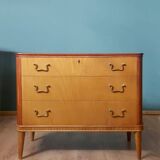Commode scandinave en frêne des années 1950