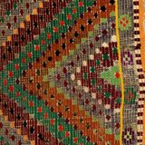 Large Vintage Turkish Kilim Rug 330x193 cm Wool Jajim Kelim