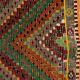Large Vintage Turkish Kilim Rug 330x193 cm Wool Jajim Kelim