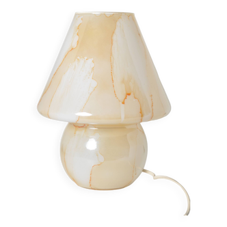 Blown glass mushroom lamp