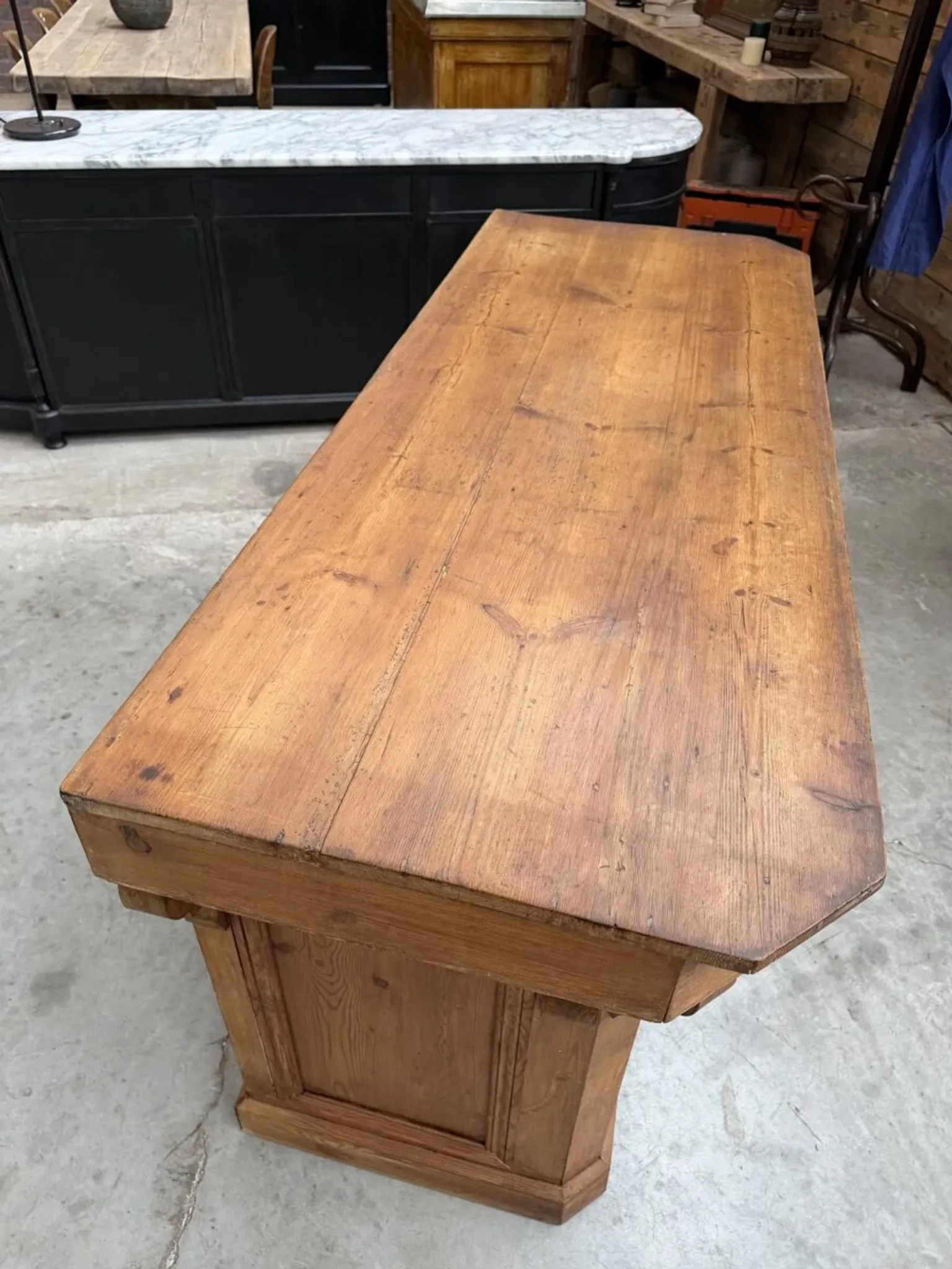 Pine counter from the early 20th century.