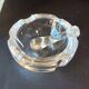 Cendrier moderniste en cristal signé Daum Nancy France avec pilon
