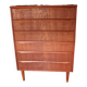 Mid-Century Modern Danish Chest of Six Drawers, Tallboy in Teak, Denmark, 1960